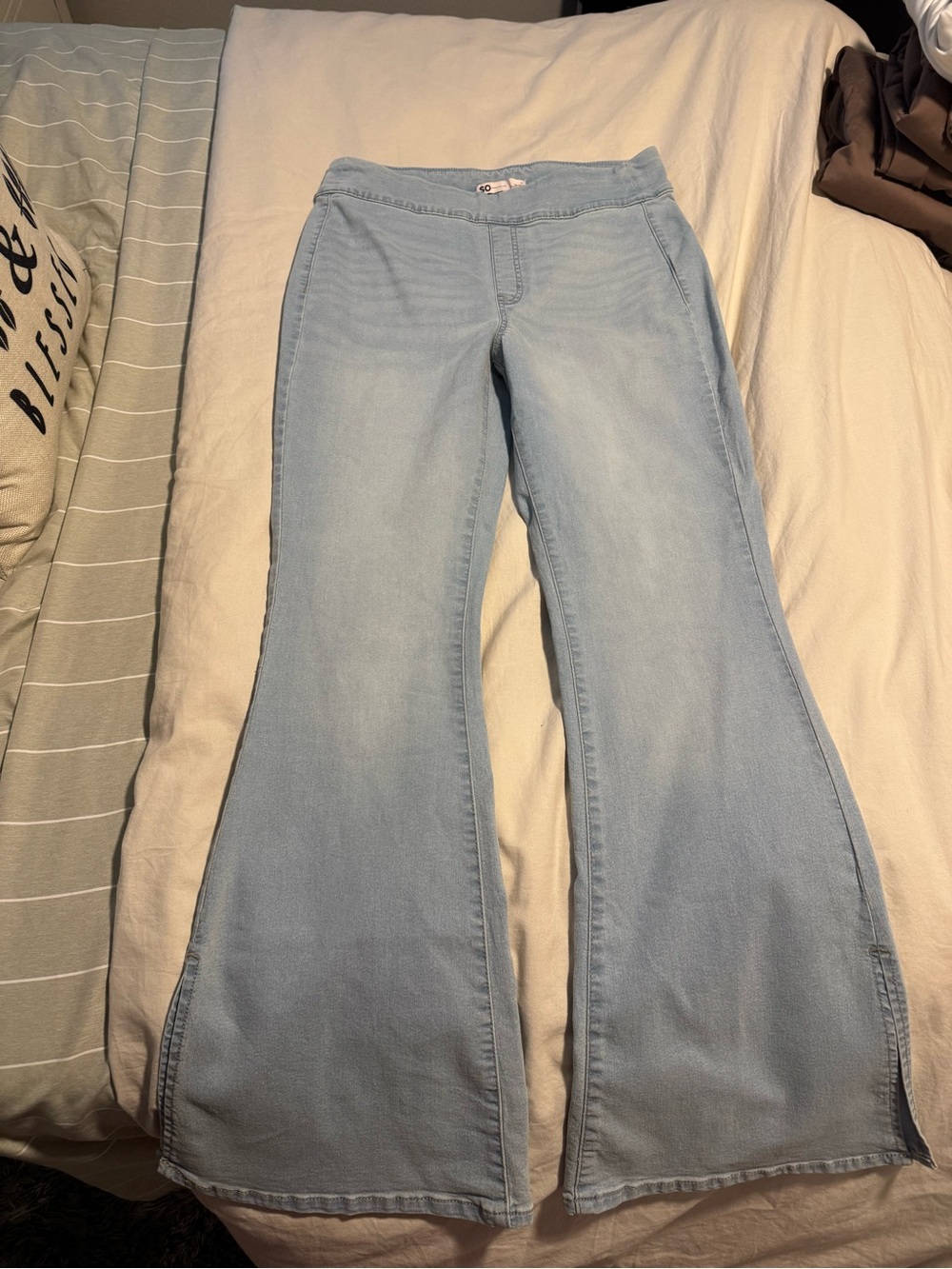 SO Light Blue Flare Jeans - Women's Wide Leg